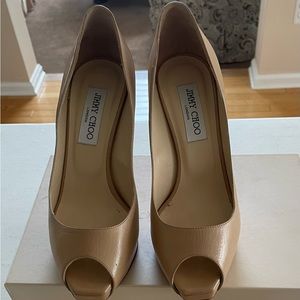 Jimmy Choo  Atom platform peep toe